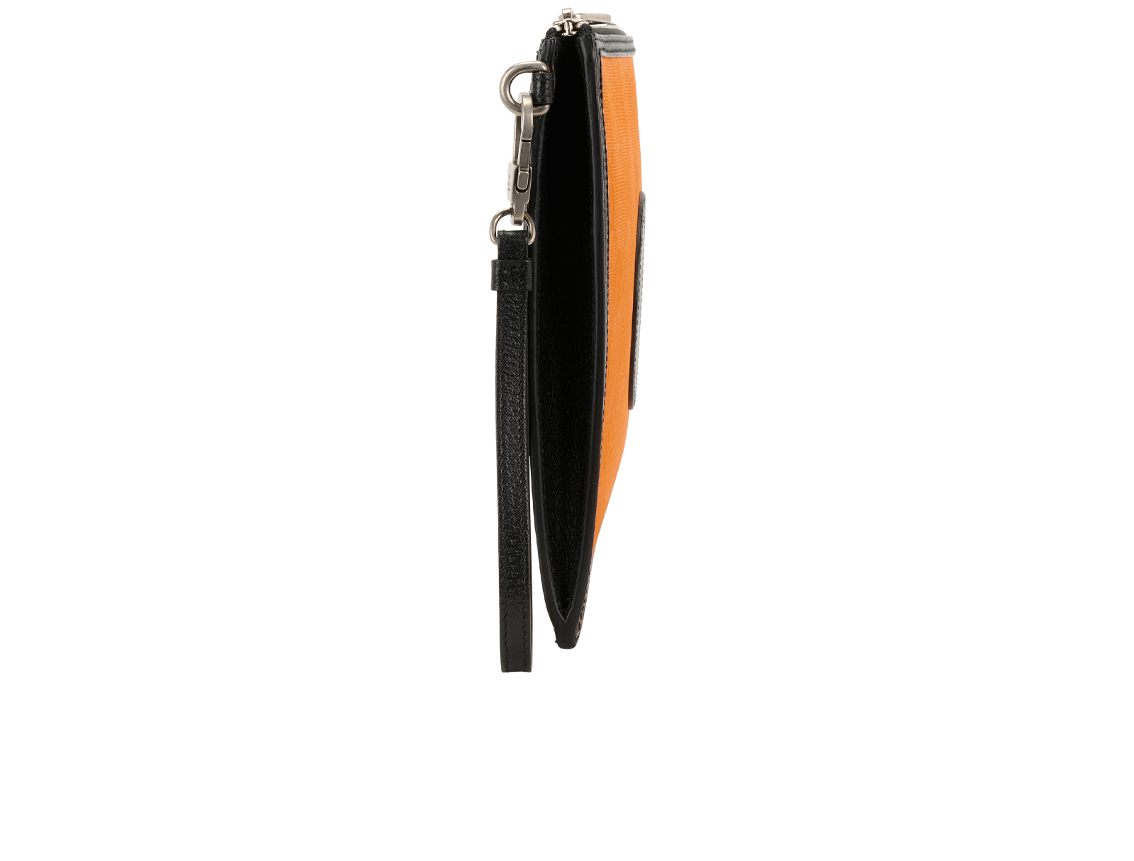 Off The Grid wristlet, &pound;320, Handbags, Black/Orange, Nylon, Side view